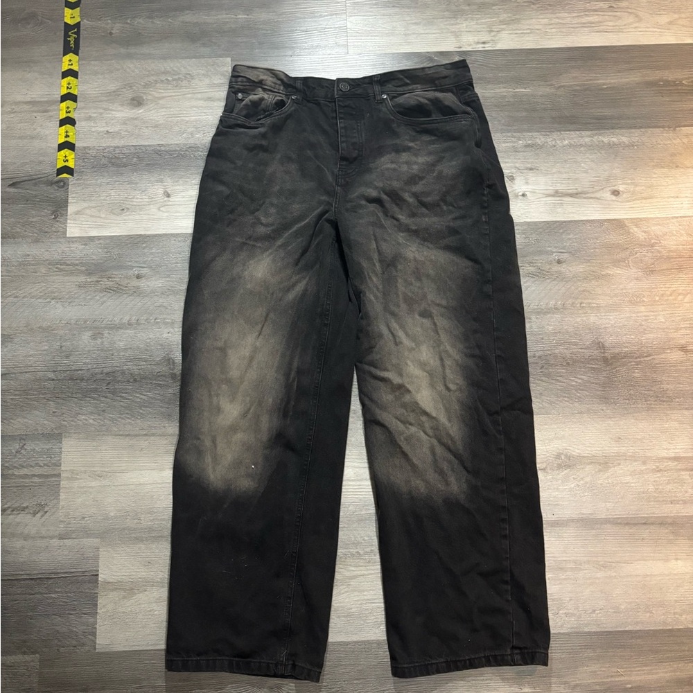 Boohoo Men's Black Washed Pants